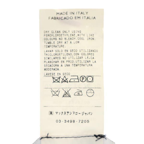 MAX&CO マックスアンドコー シルクブレンド ノースリーブ ミニワンピース 38 ネイビー系 インナー付き レディース