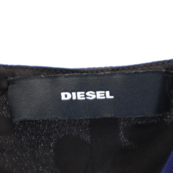 DIESEL ディーゼル 総柄 キャミワンピース 青系 レディース