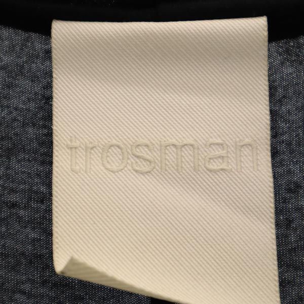 trosman トロスマン 日本製 ノースリーブ デザイン ワンピース S ブラック系 レディース