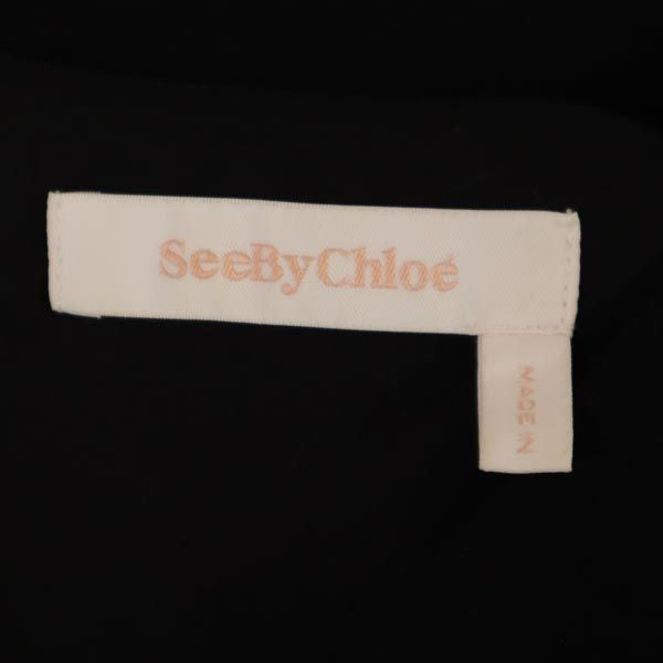 SEE BY CHLOE シーバイクロエ ノースリーブ デザイン カットソー 36 ブラック系 レディース