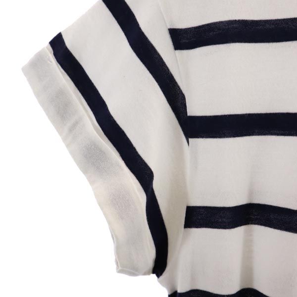 BLUE LABEL CRESTBRIDGE ブルーレーベルクレストブリッジ ボーダー 半袖 ドッキング ワンピース 36 紺×白 レディース