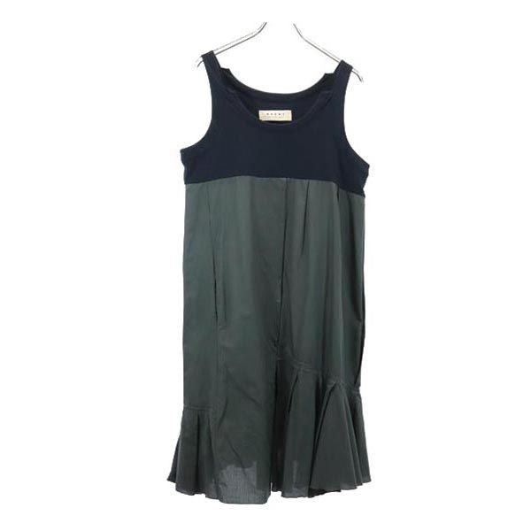 MARNI マルニ 裾フリル キャミワンピース 42 グレー系 レディース
