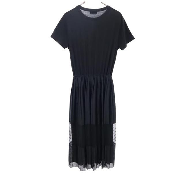 RED VALENTINO レッドヴァレンティノ イタリア製 半袖 ワンピース XS 黒 レディース