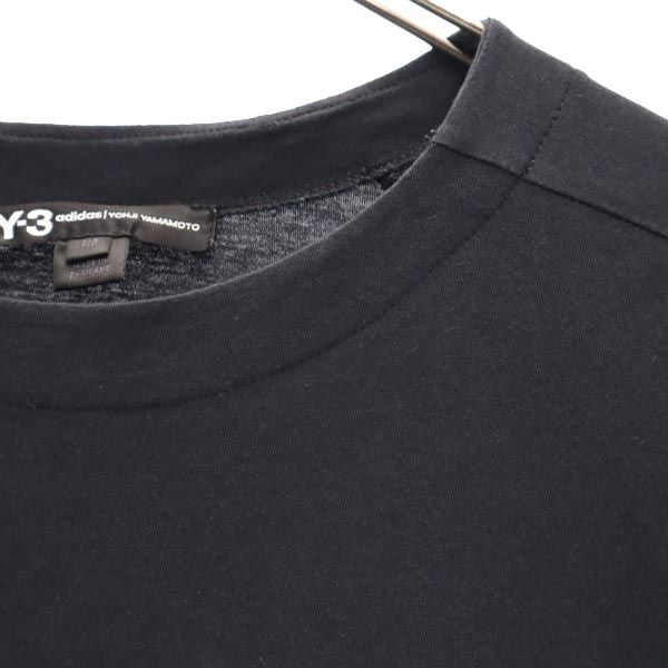 Y-3 ワイスリー バック プリント 半袖 Tシャツ ワンピース S 黒系 adidas YOHJI YAMAMOTO レディース