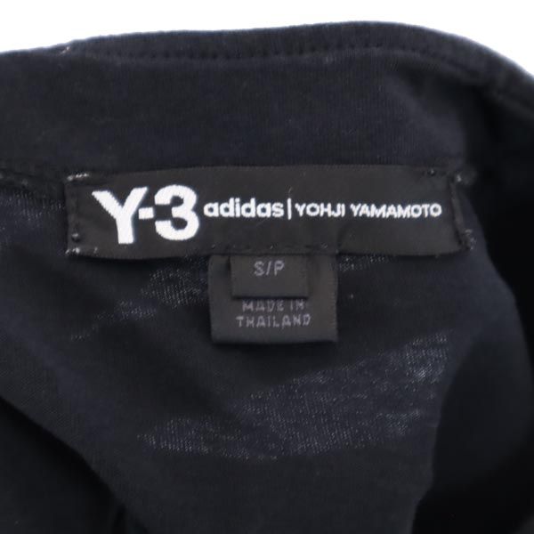 Y-3 ワイスリー バック プリント 半袖 Tシャツ ワンピース S 黒系 adidas YOHJI YAMAMOTO レディース