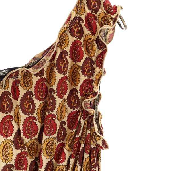 MAX MARA マックスマーラ 総柄 ノースリーブ ワンピース S ブラウン系 レディース