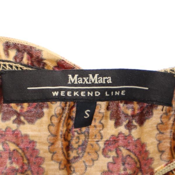 MAX MARA マックスマーラ 総柄 ノースリーブ ワンピース S ブラウン系 レディース
