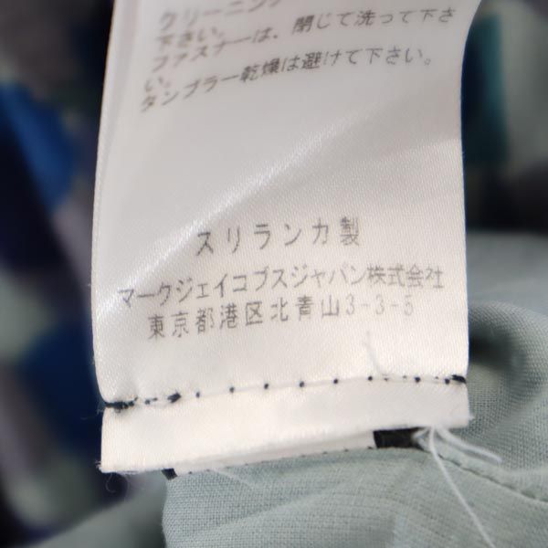 MARC BY MARC JACOBS マークバイマークジェイコブス ドット ノースリーブ フルジップ ワンピース 0 ブルー系 レディース