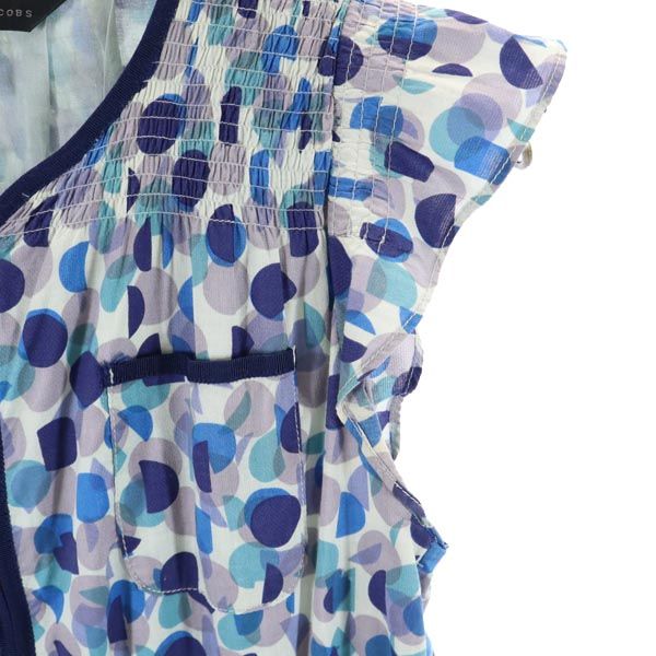 MARC BY MARC JACOBS マークバイマークジェイコブス ドット ノースリーブ フルジップ ワンピース 0 ブルー系 レディース