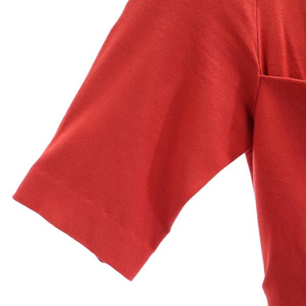 DF STUDIO ディーエフスタジオ 日本製 半袖 カシュクール風 ワンピース 0 赤 レディース