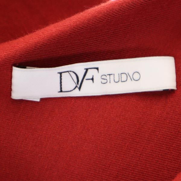 DF STUDIO ディーエフスタジオ 日本製 半袖 カシュクール風 ワンピース 0 赤 レディース