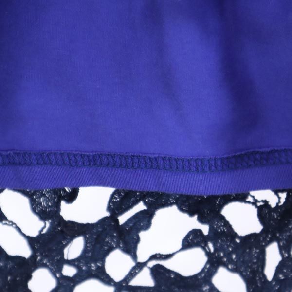 BIANCA EPOCA ビアンカエポカ 三陽商会 ノースリーブ レース ワンピース 36 紫×ネイビー レディース