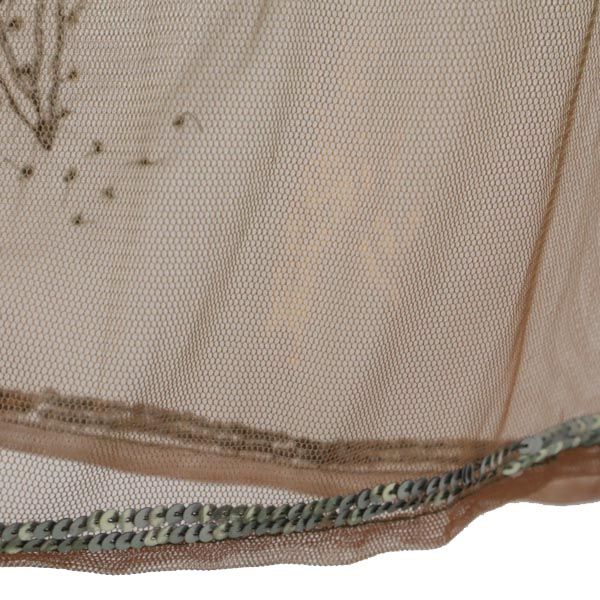 MAX&CO マックスアンドコー スパンコールデザイン ノースリーブ メッシュ スパンコールデザイン ワンピース 40 ブラウン系 レディース