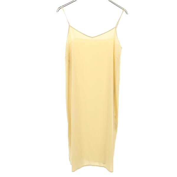 Mila Owen ミラオーウェン ノースリーブ Vネック フレア ワンピース 0 ベージュ系 インナー付き レディース