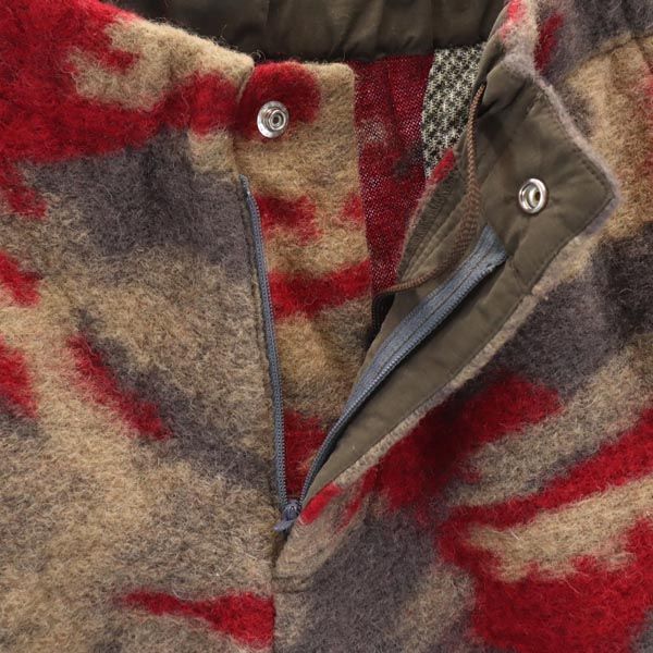 THE NORTH FACE ノースフェイス NA2254N ウールブレンド 総柄 ショートパンツ 赤×グレー メンズ