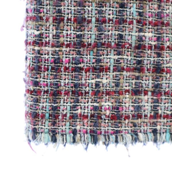 Rene ルネ 日本製 チェック ミニ丈 ツイード スカート 34 サイドジップ レディース