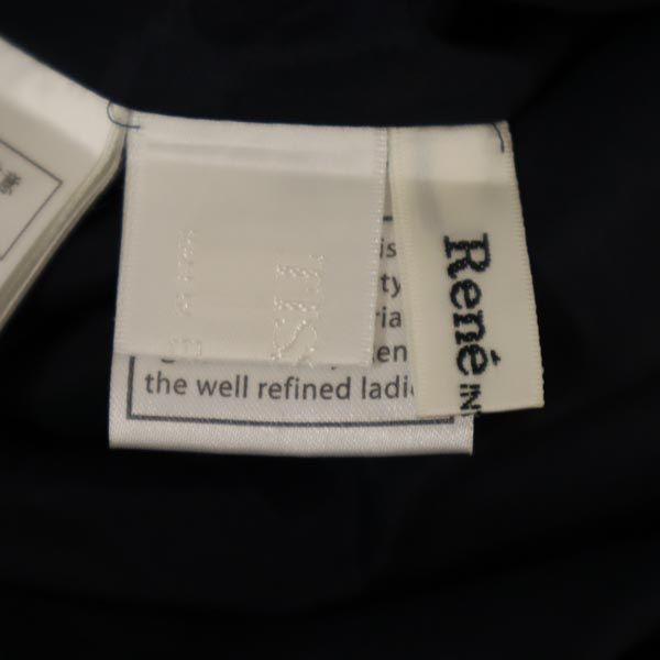 Rene ルネ 日本製 チェック ミニ丈 ツイード スカート 34 サイドジップ レディース