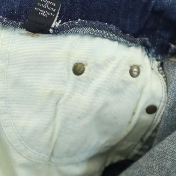 VERSACE JEANS COUTURE ヴェルサーチ ジーンズ クチュール スリット ミニ丈 スリット デニムスカート w26 レディース