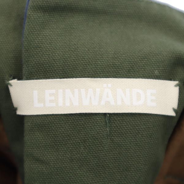 LEINWANDE ラインヴァンド ミモレ丈 ラップスカート F 茶×青×カーキ 再構築 レディース
