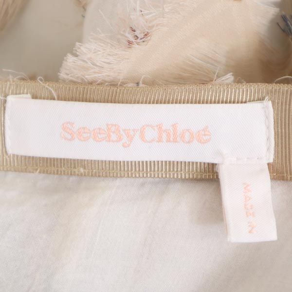 シーバイクロエ 総柄 ミニ丈 スカート 36 ベージュ系 SEE BY CHLOE レディース