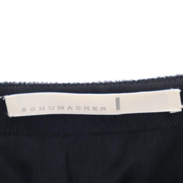 SCHUMACHER シューマッハ ミディ丈 フェイクファー スカート 2 黒 レディース