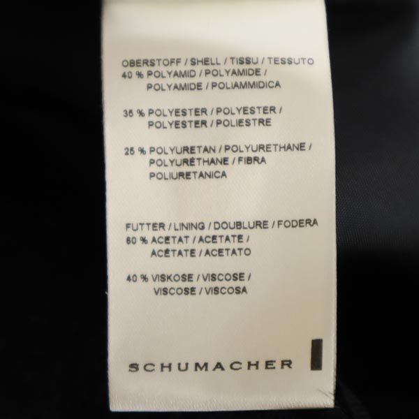 SCHUMACHER シューマッハ ミディ丈 フェイクファー スカート 2 黒 レディース