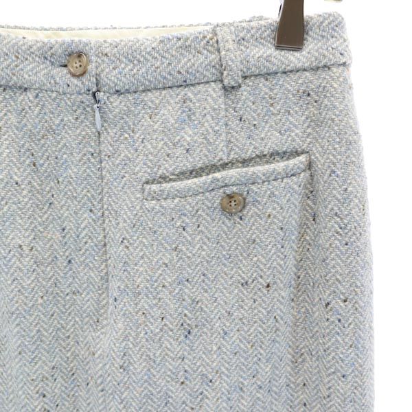 MAX MARA マックスマーラ イタリア製 ウール ミニ丈 スカート 40 水色系 レディース