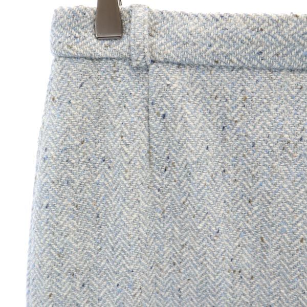 MAX MARA マックスマーラ イタリア製 ウール ミニ丈 スカート 40 水色系 レディース
