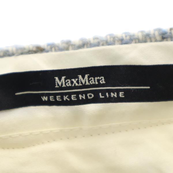 MAX MARA マックスマーラ イタリア製 ウール ミニ丈 スカート 40 水色系 レディース