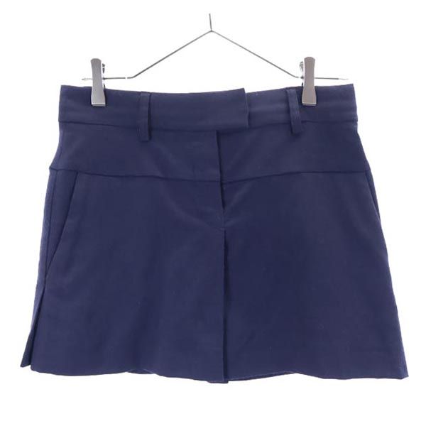 SEE BY CHLOE シーバイクロエ ウールブレンド ミニスカート 40 ネイビー レディース