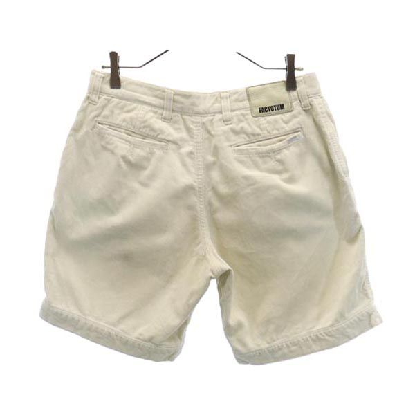FACTOTUM ファクトタム 日本製 コーデュロイ ショートパンツ w30 アイボリー メンズ