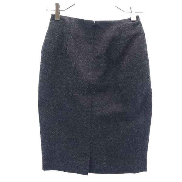 未使用 YVES SAINT LAURENT イヴサンローラン モヘアブレンド ミニ丈 スカート F36 黒系 レディース