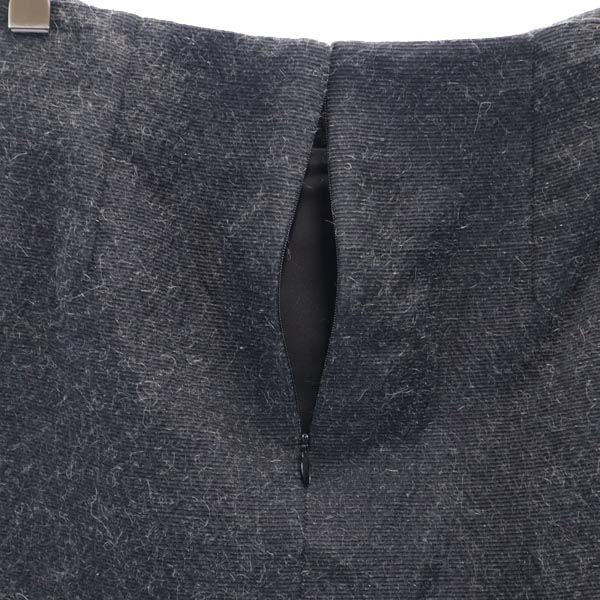 未使用 YVES SAINT LAURENT イヴサンローラン モヘアブレンド ミニ丈 スカート F36 黒系 レディース
