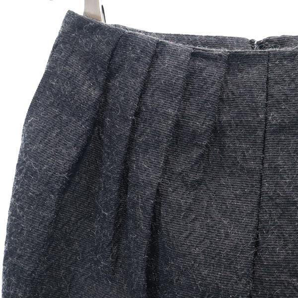 未使用 YVES SAINT LAURENT イヴサンローラン モヘアブレンド ミニ丈 スカート F36 黒系 レディース