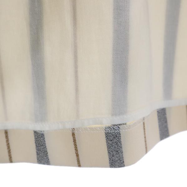 SEE BY CHLOE シーバイクロエ ストライプ柄 ミディ丈 スカート 34 ベージュ×グレー レディース