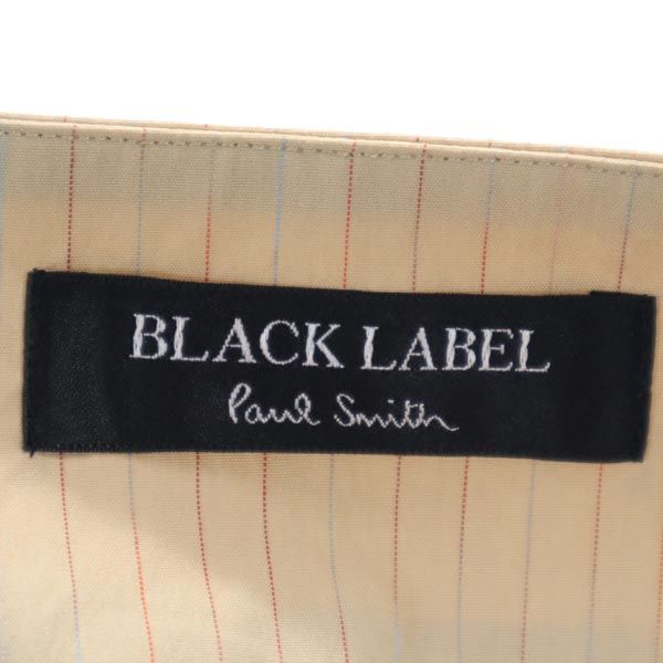 Paul Smith BLACK LABEL ポールスミスブラックレーベル ストライプ ミニ丈 スカート 42 ベージュ系 サイドジップ レディース