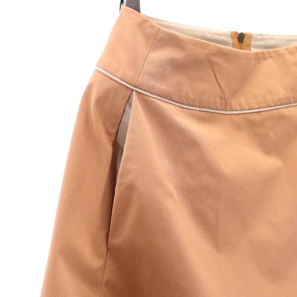 FOXEY NEW YORK フォクシーニューヨーク ミニ丈 スカート 40 ブラウン系 バックジップ レディース