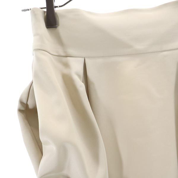 FOXEY フォクシー ミディ丈 スカート 38 ベージュ タック入 レディース