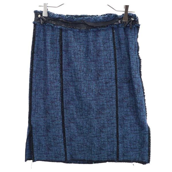 MARC JACOBS マークジェイコブス USA製 ラメ ミニスカート 4 青系 レディース