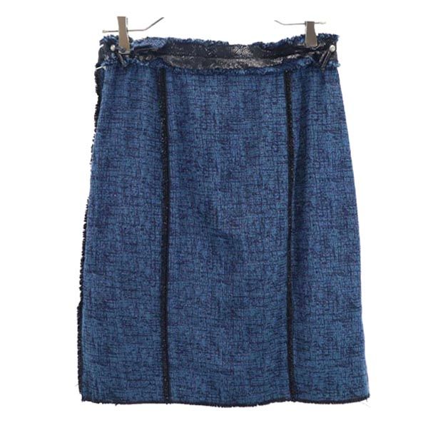 MARC JACOBS マークジェイコブス USA製 ラメ ミニスカート 4 青系 レディース