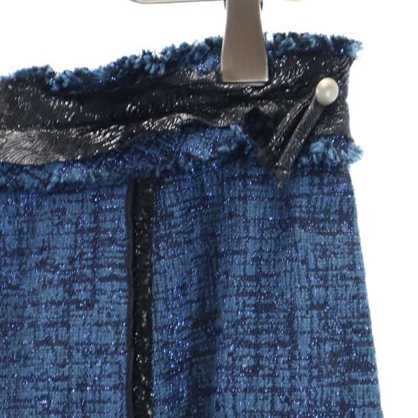 MARC JACOBS マークジェイコブス USA製 ラメ ミニスカート 4 青系 レディース