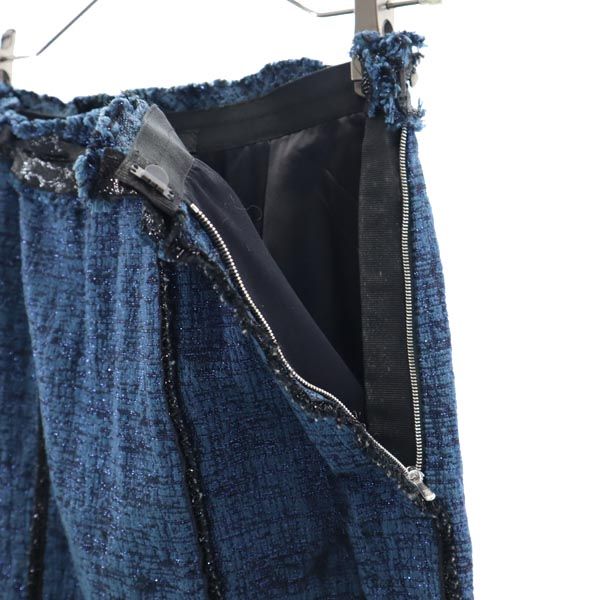 MARC JACOBS マークジェイコブス USA製 ラメ ミニスカート 4 青系 レディース