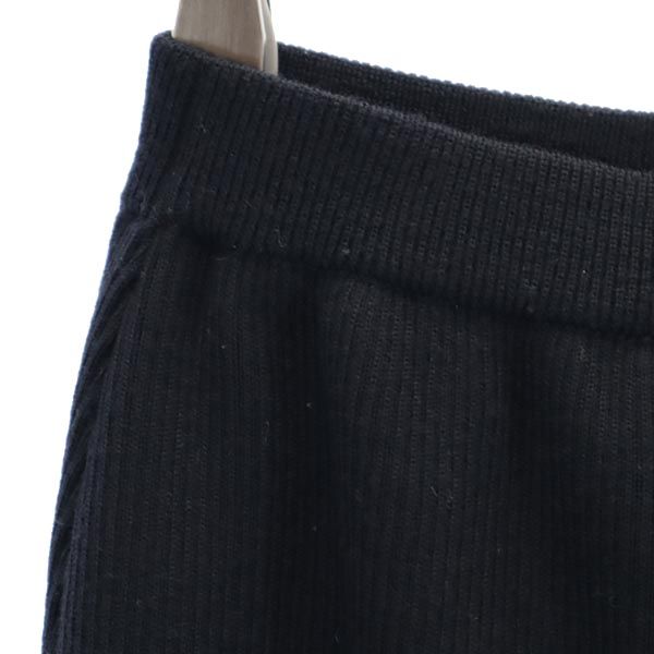 YVES SAINT LAURENT イヴサンローラン ウール ミニ丈 ニット スカート 9号 黒 レディース