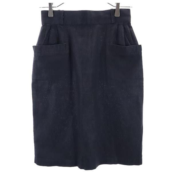 Christian Dior SPORTS クリスチャンディオール スポーツ リネンブレンド ミディ丈 スカート M 黒 レディース