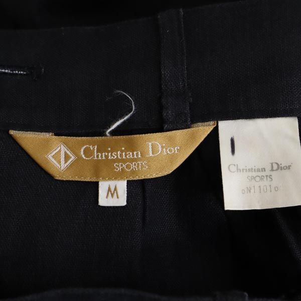 Christian Dior SPORTS クリスチャンディオール スポーツ リネンブレンド ミディ丈 スカート M 黒 レディース