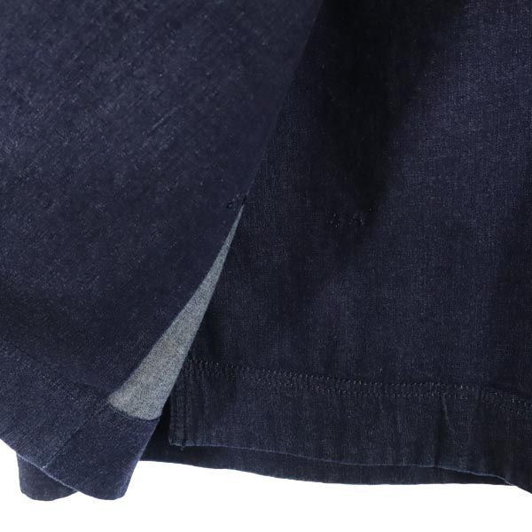 CELINE セリーヌ ロゴ刺繍 ミディ丈 ラップ デニムスカート 38 ネイビー レディース