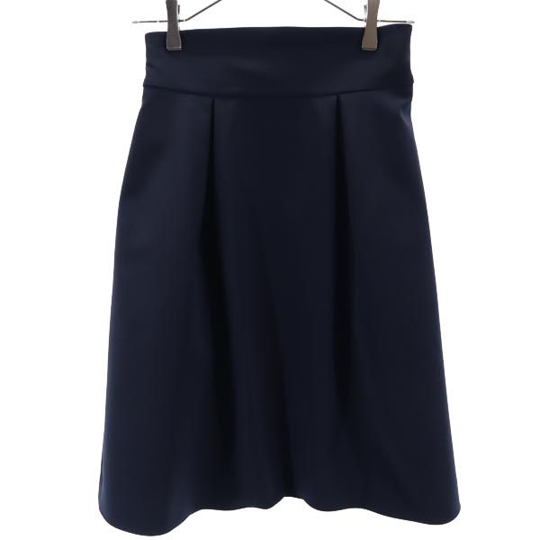FOXEY フォクシー 日本製 ミディ丈 スカート 38 ネイビー レディース