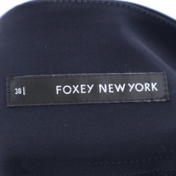 FOXEY フォクシー 日本製 ミディ丈 スカート 38 ネイビー レディース