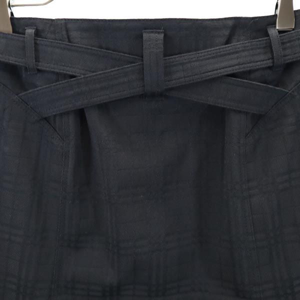 BURBERRY バーバリー 三陽商会 チェック柄 ミニ丈 スカート 38 黒 レディース