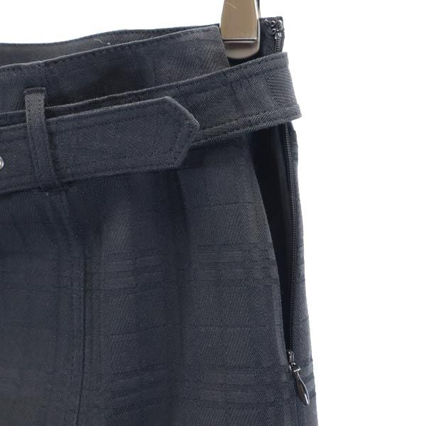 BURBERRY バーバリー 三陽商会 チェック柄 ミニ丈 スカート 38 黒 レディース